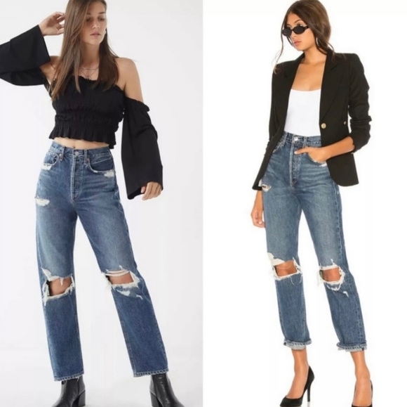 Agolde Denim - Agolde 90's Mid Rise Loose Fit Button Fly Jeans